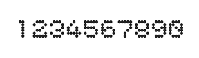5×6数字点阵字体 ddN56AA0054