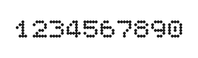 5×6数字点阵字体 ddN56AA0057