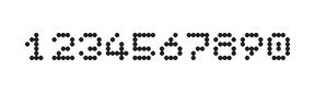 5×6数字点阵字体 ddN56AA0063