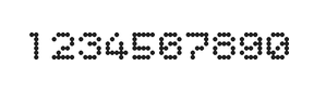 5×6数字点阵字体 ddN56AA0068