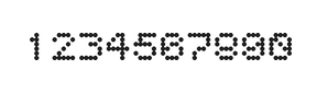 5×6数字点阵字体 ddN56AA0070