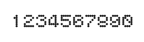 5×6数字点阵字体 ddN56AA0071