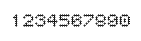 5×6数字点阵字体 ddN56AA0081