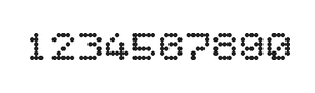 5×6数字点阵字体 ddN56AA0083