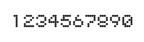 5×6数字点阵字体 ddN56AA0087