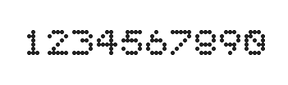5×6数字点阵字体 ddN56AA0090