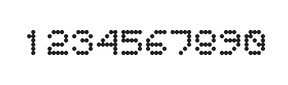 5×6数字点阵字体 ddN56AA0092