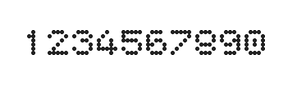 5×6数字点阵字体 ddN56AA0094
