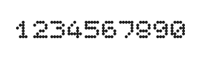 5×6数字点阵字体 ddN56AA0095