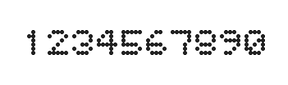 5×6数字点阵字体 ddN56AA0096