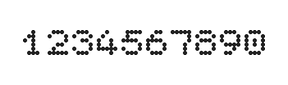 5×6数字点阵字体 ddN56AA0097