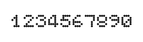 5×6数字点阵字体 ddN56AA0098