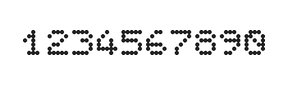 5×6数字点阵字体 ddN56AA0100