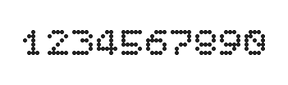 5×6数字点阵字体 ddN56AA0104