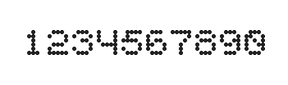 5×6数字点阵字体 ddN56AA0112