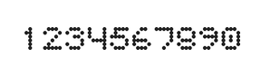 5×6数字点阵字体 ddN56AA0119