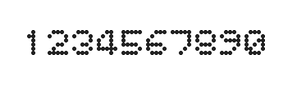 5×6数字点阵字体 ddN56AA0126