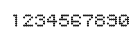 5×6数字点阵字体 ddN56AA0131