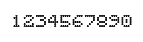 5×6数字点阵字体 ddN56AA0132