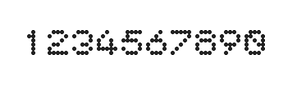 5×6数字点阵字体 ddN56AA0135