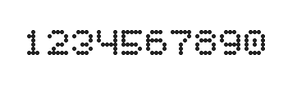 5×6数字点阵字体 ddN56AA0136