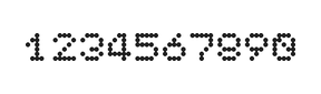5×6数字点阵字体 ddN56AA0137