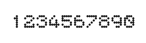 5×6数字点阵字体 ddN56AA0138