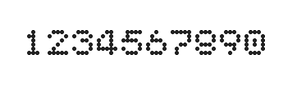 5×6数字点阵字体 ddN56AA0139