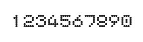 5×6数字点阵字体 ddN56AA0140