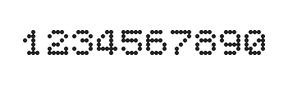 5×6数字点阵字体 ddN56AA0143