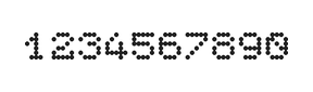 5×6数字点阵字体 ddN56AA0144