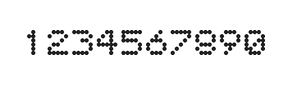 5×6数字点阵字体 ddN56AA0145