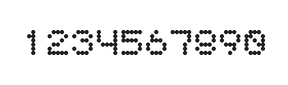 5×6数字点阵字体 ddN56AA0150