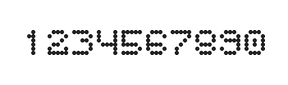 5×6数字点阵字体 ddN56AA0151