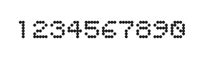 5×6数字点阵字体 ddN56AA0152