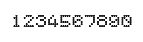 5×6数字点阵字体 ddN56AA0154
