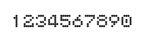 5×6数字点阵字体 ddN56AA0158
