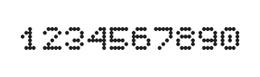 5×6数字点阵字体 ddN56AA0159
