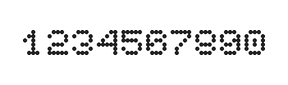 5×6数字点阵字体 ddN56AA0160