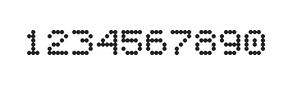 5×6数字点阵字体 ddN56AA0163