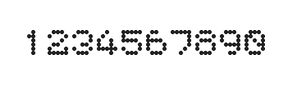 5×6数字点阵字体 ddN56AA0166