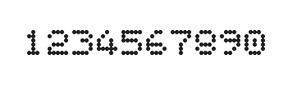 5×6数字点阵字体 ddN56AA0167
