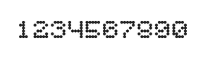 5×6数字点阵字体 ddN56AA0170