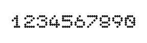 5×6数字点阵字体 ddN56AA0176