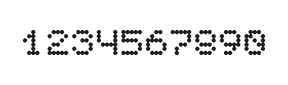 5×6数字点阵字体 ddN56AA0179