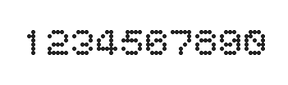 5×6数字点阵字体 ddN56AA0182