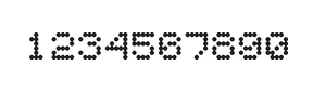5×6数字点阵字体 ddN56AA0186