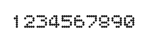 5×6数字点阵字体 ddN56AA0187
