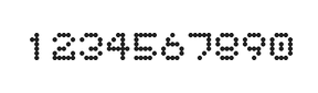 5×6数字点阵字体 ddN56AA0188