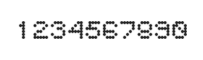 5×6数字点阵字体 ddN56AA0194